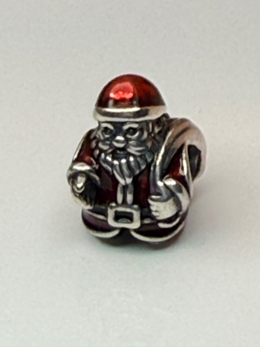 Retired Pandora St. Nick Santa Red Enamel Charm 791231ENMX S925 ALE